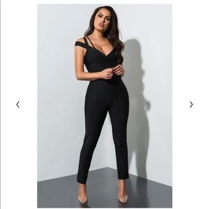 Black Bandage Jumpsuit